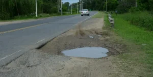 Banquinas peligrosas en la Ruta 1 en Santa Fe