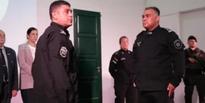 Acto de asunción del jefe policial Víctor Rivero en San Lorenzo